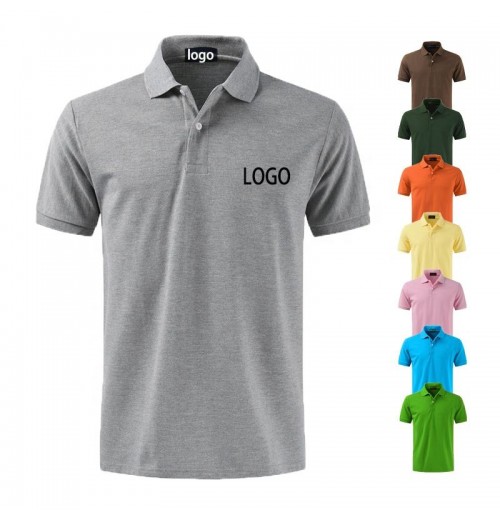 Custom mens printing embroidery logo high quality cotton or polyester plain blank uniform golf polo shirts