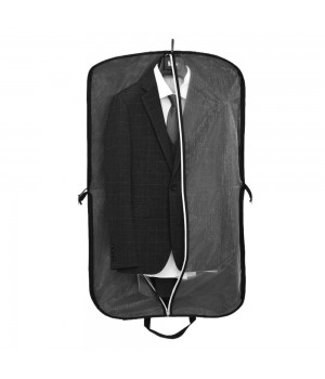 Wholesale Custom Logo Non Woven Mens Clothes Dust Suit Cover Luxury Black Eco Friendly Cloth Suit Cover Garment Bag With Zipper