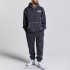 Custom 2 Pieces Joggers Men Tracksuit Blank Oversized Cotton Sweatsuit Contrast Stitch Hoodie And French Terry Sweatpants Sets