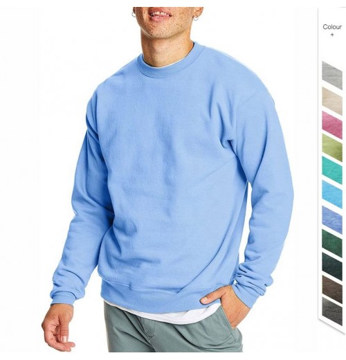 Customization Men's 50% Cotton 50% Polyester 300g Fleece Sweatshirt Long Sleeve Cotton-Blend Pullover Crewneck Sweatshirt Men