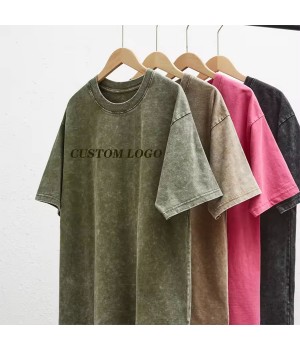 High Quality Heavyweight 100% Cotton 230 GSM Tee Oversized Blank Men's T Shirt Thick Graphic Tshirt