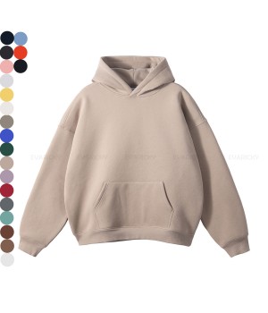 52 Cotton 48 Polyester Fleece Fabric Hoodie Plus Size Fashion Men's Hoodies Sweatshirts Custom Men Clothes Hoodies With Logo